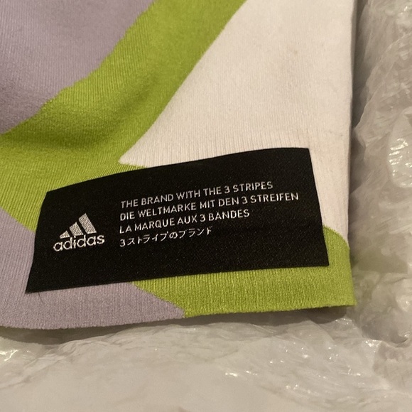 ADIDAS Primeknit Green Purple Racerback Sports Bra - Picture 3 of 5